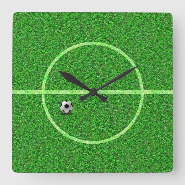 Carrée Bal De Football De Football - Mur Horloge (Recto)