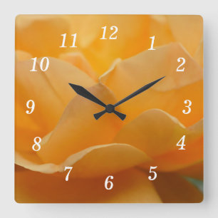 Carrée Beauté D'Un Mur Rose Horloge