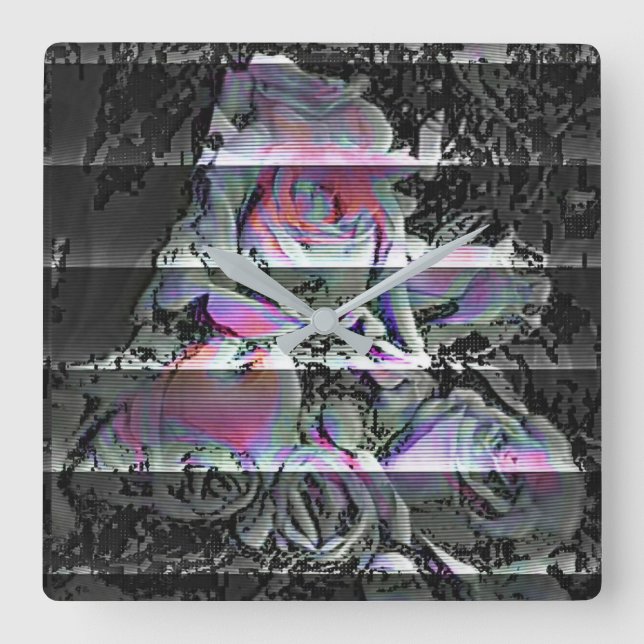 Carrée Bouquet Techno  Grande Horloge (Recto)