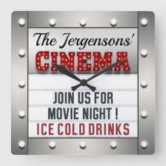 Carrée Cinéma Cinéma Nuit Théâtre Mur Horloge