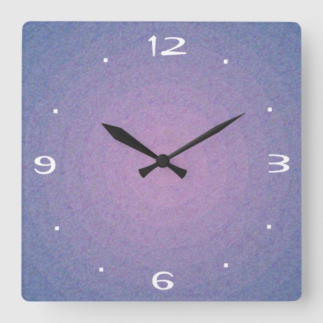 Carrée Conception de pierre mauve > Horloge de cuisine si (Recto)