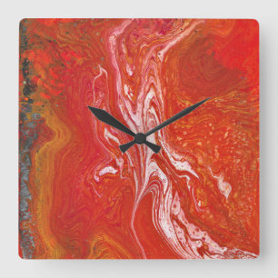 Carrée Conserver Une Horloge Rouge Vibrante De Drivin 1