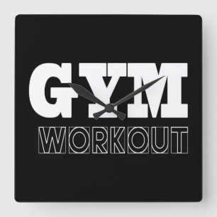 Carrée Couvercle de pompe d'entraînement de gym Horloge d