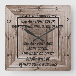 CARRÉE CRÉER VOTRE PROPRE HORLOGE