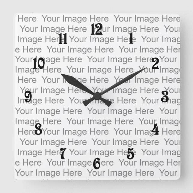 Carrée Créez Votre Propre Horloge Avec Des Numéros (Recto)