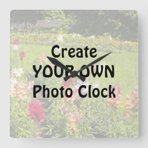 Carrée Créez votre propre horloge photo