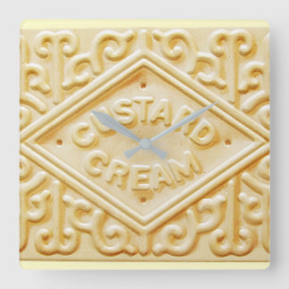 Carrée crème pâtisserie rétro biscuit biscuit horloge 2