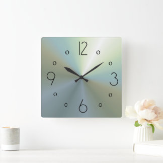 Carrée Effet Argent Atmosphérique Classique Horloge mural