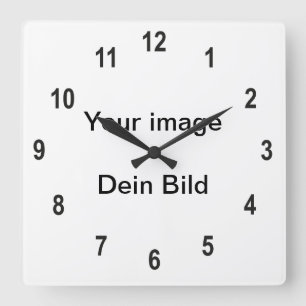 Carrée Feuille de nombre pour horloge