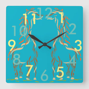 Carrée Giraffe Horloge Amusants Beaux Animaux Art Moderne