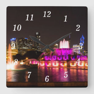 Carrée Grant Park Chicago Wall Horloge
