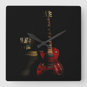 Carrée Guitare et horloge d'ampère
