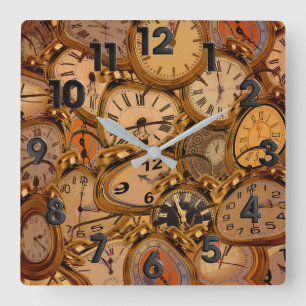 Carrée Horloge Abstraite