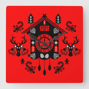 Carrée Horloge allemande Noël