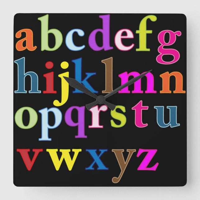 Carrée Horloge alphabétique (Recto)