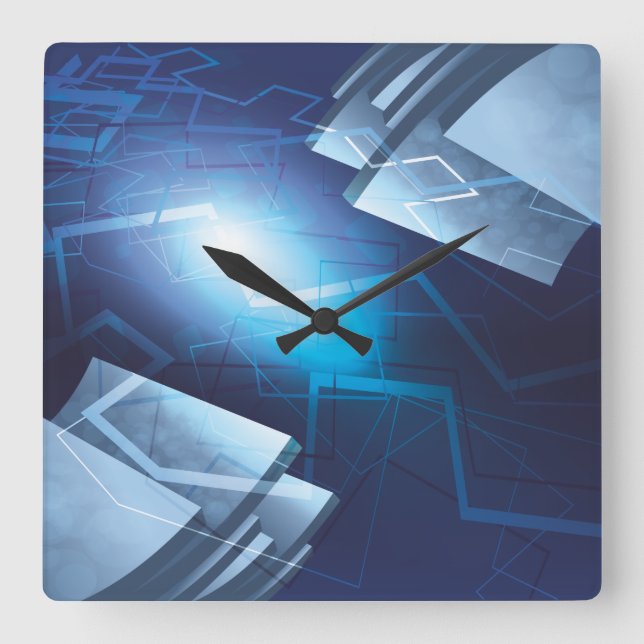 Carrée Horloge Art 1 Abstraite (Recto)