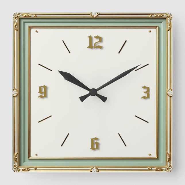 Carrée Horloge Art Déco (Recto)