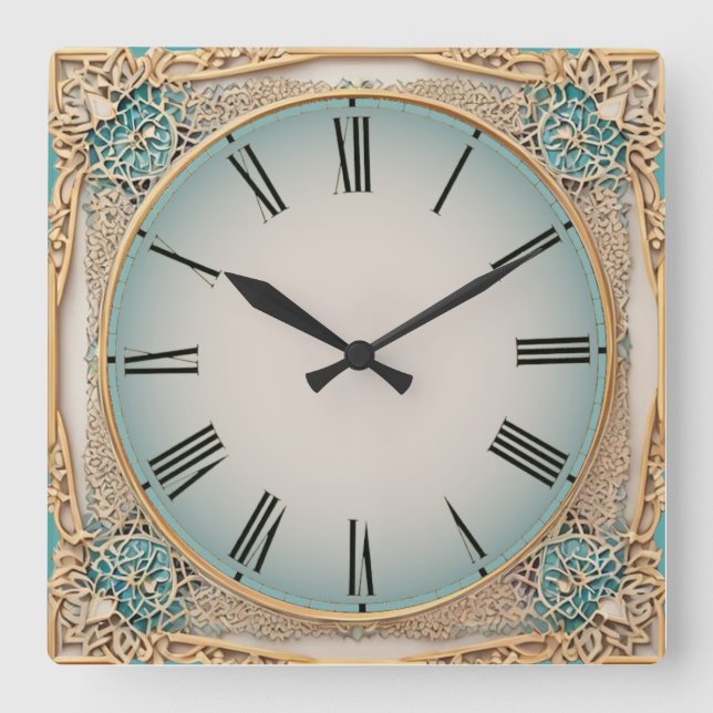 Carrée Horloge Art Déco (Recto)