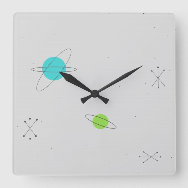 Carrée Horloge Astro rétro (Recto)