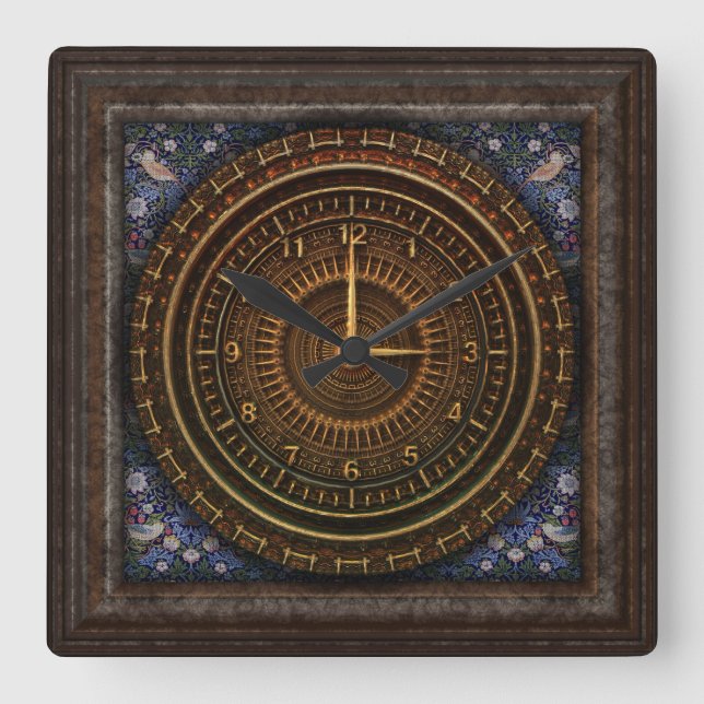 Carrée Horloge baroque victorienne (Recto)