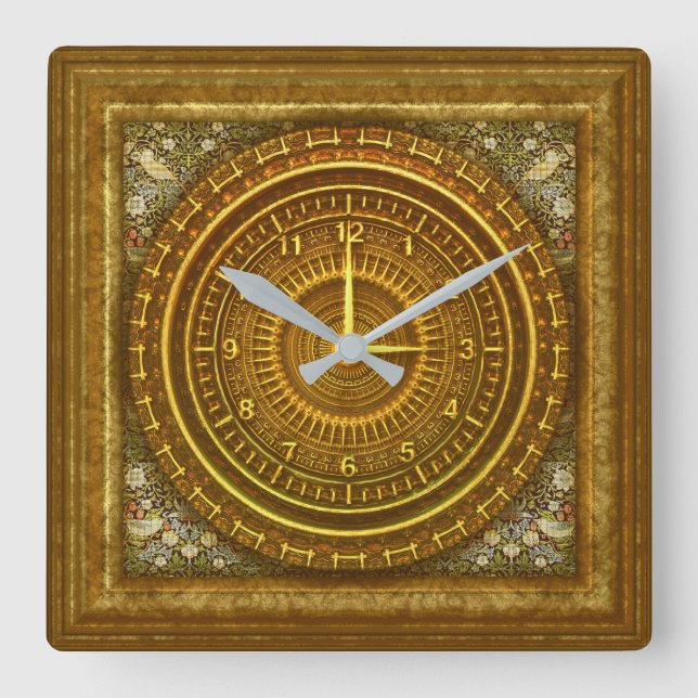 Carrée Horloge baroque victorienne (Recto)