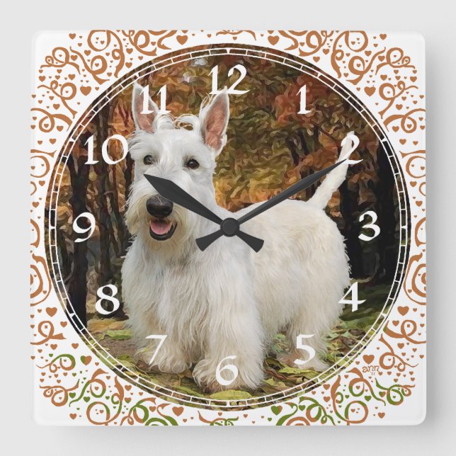 Carrée Horloge blonde comme les blés de Terrier (Recto)