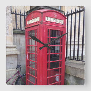 Carrée Horloge britannique de cabine téléphonique