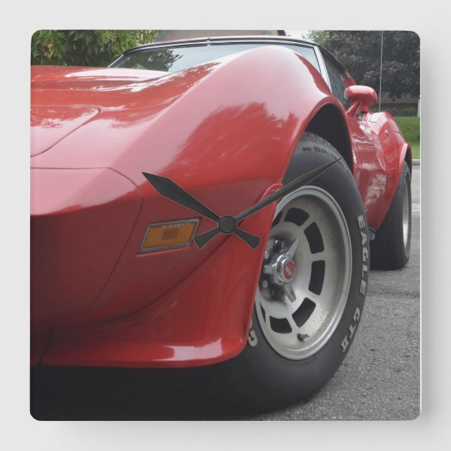 Carrée Horloge carré Corvette (Recto)