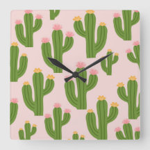 Horloge carré décorative colorée