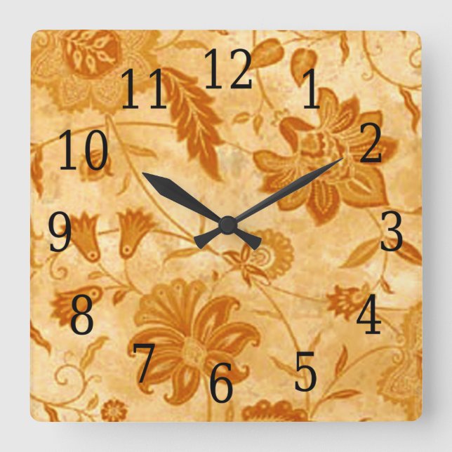 Carrée Horloge Carré florale (Recto)