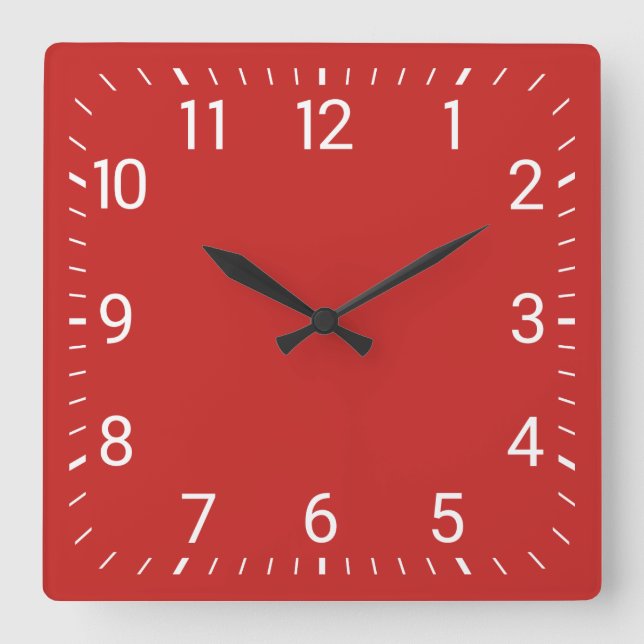 Carrée Horloge Carré rouge (Recto)