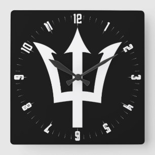 Carrée Horloge Carré Trident de la Barbade