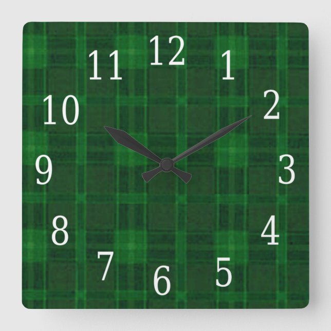 Carrée Horloge Carré verte (Recto)