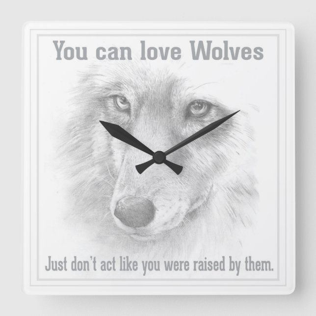 Carrée Horloge carré Wolf (Recto)