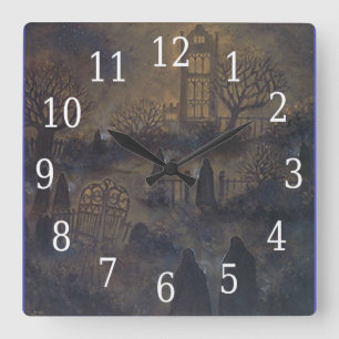 Carrée Horloge Carré Zombies