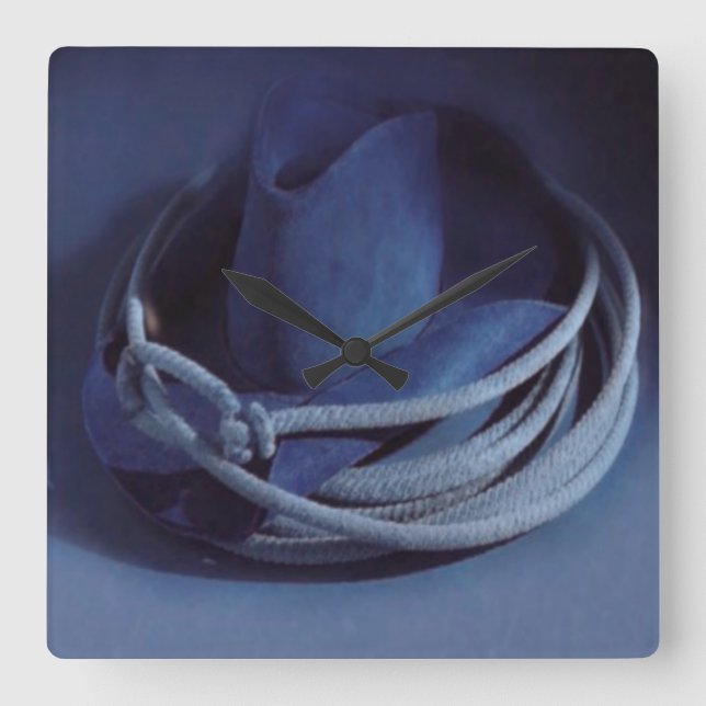 Carrée Horloge Casquette Cowboy (Recto)