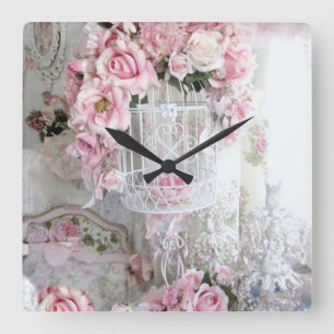 Carrée Horloge Chic Chic Rose