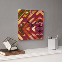Horloge Colorée Abstraite Artistique