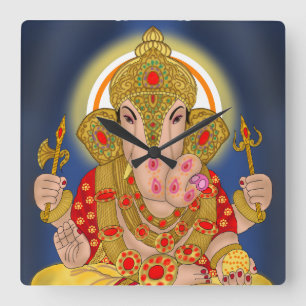 Carrée Horloge Dagduseth Ganesha