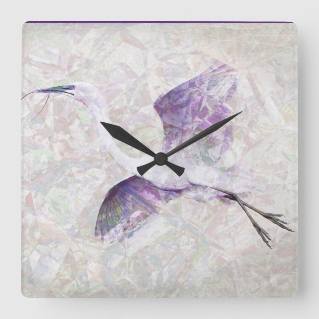 Carrée Horloge d'Art numérique d'Aiguille (Recto)