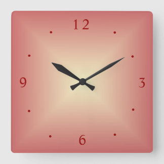 Carrée Horloge de cuisine Vibrant Dusty Rose/citron