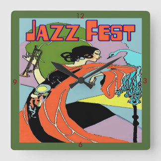 Carrée Horloge de Decco d'art de Fest de jazz