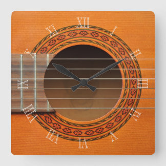 Carrée Horloge de guitare classique