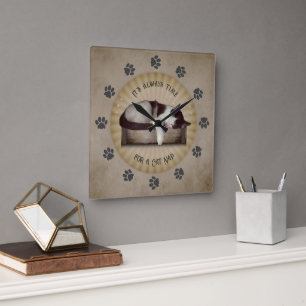 Carrée Horloge de la carte 😸