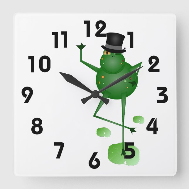 Carrée Horloge de la grenouille dansante (Recto)