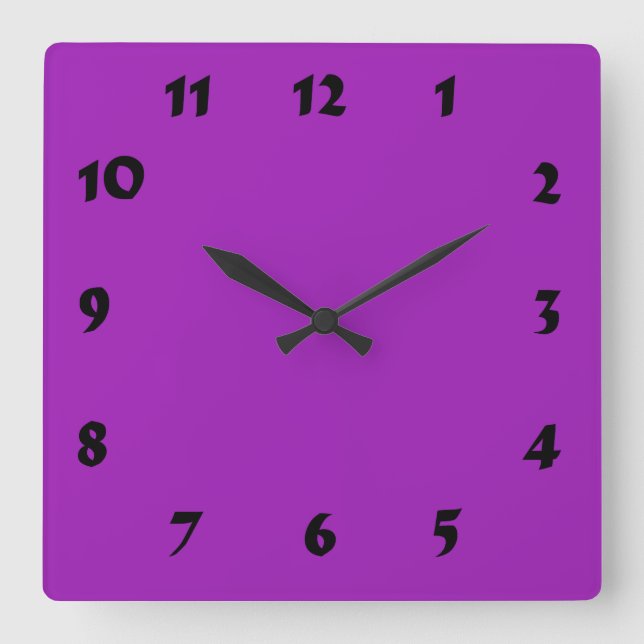 Carrée Horloge de la laveuse lumineuse numérique modifiab (Recto)