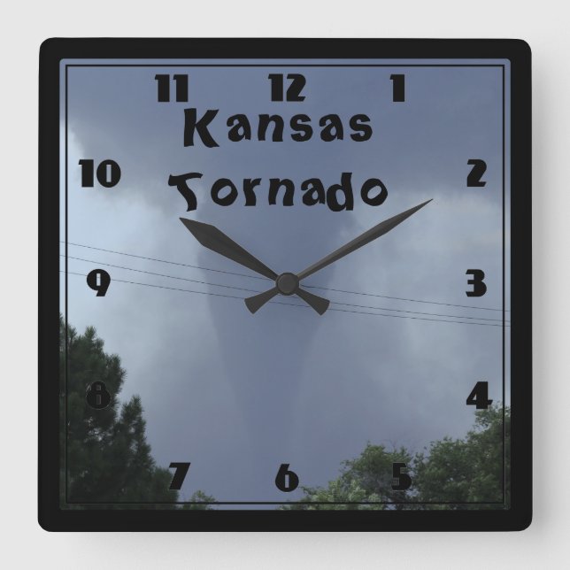 Carrée HORLOGE DE LA Tornade Kansas (Recto)