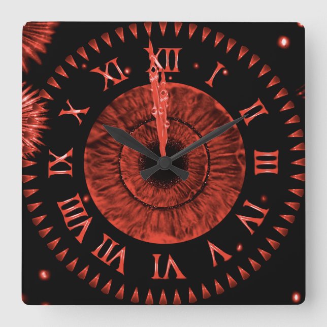 Carrée Horloge de minuit Ruby (Recto)