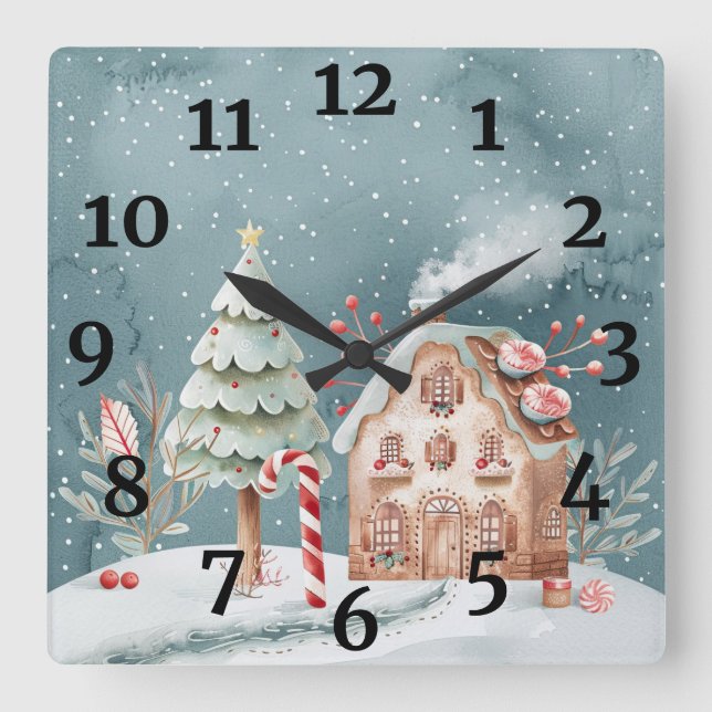 Carrée Horloge de Noël (Recto)