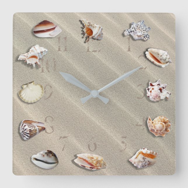 CARRÉE HORLOGE DE PLAGE TROPICAL. LES BALEINES SUR UNE PL (Recto)